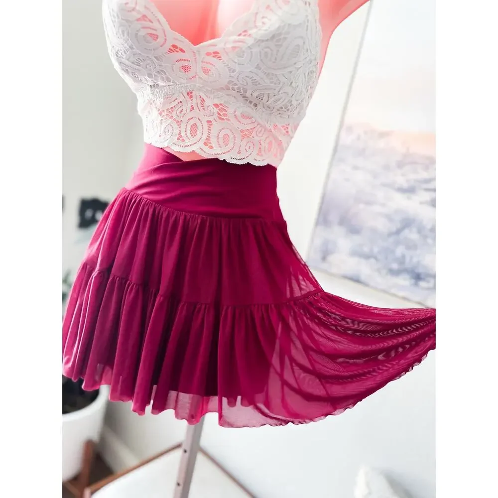 Blogilates Balletcore Daydreams & Tulle Twirls ballerina active mini skirt